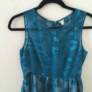 Floral Teal Dress